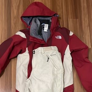 North Face womens Small 2pc Snow Suit